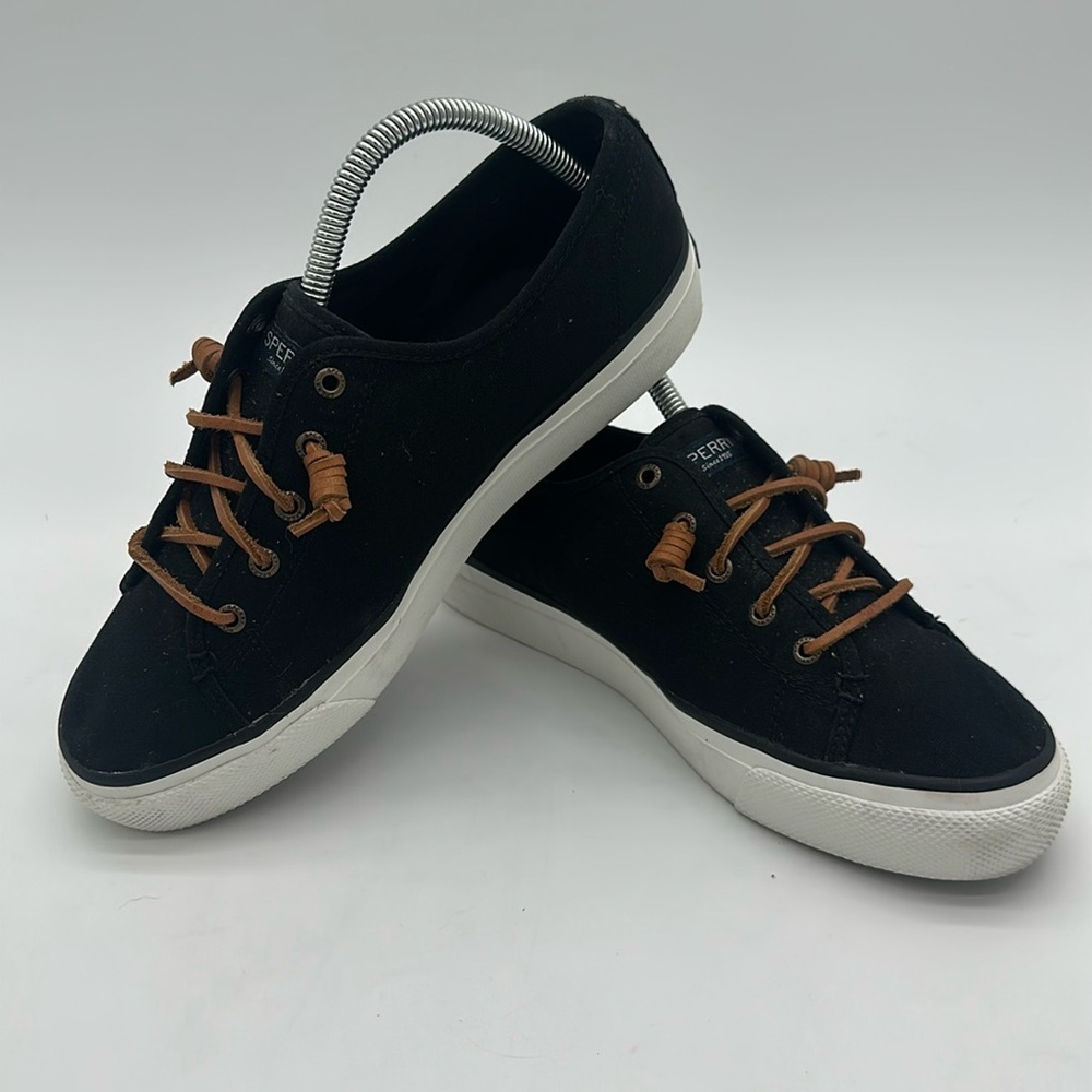 Sperry Black and Tan Casual Sneakers Women's Size 9.5